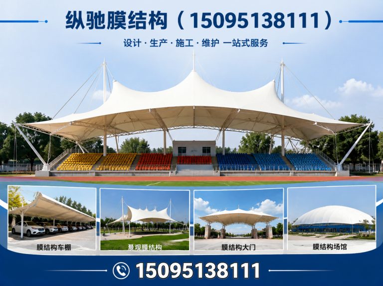 青州市膜结构停车棚展示图